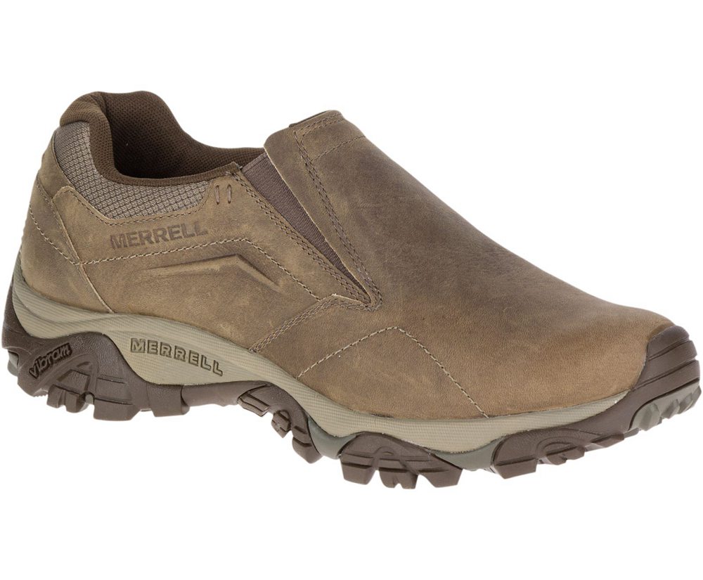 Merrell Slip Ons Męskie Oliwkowe - Moab Adventure Moc Wide Width - 847356-HSM